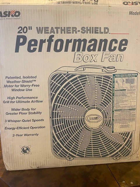 Ass. Ventilador de caixa Brands 20" 3 velocidades desempenho - Branco ligeiramente usado - Imagem 2 de 3
