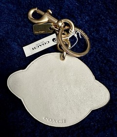 NWT COACH X NASA Saturn Star Dust Glitter Charm Keychain Leather Dust Bag HTF