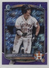 2025 Bowman Chrome Prospects Purple Shimmer Refractor 55/250 Zach Cole 0c7p