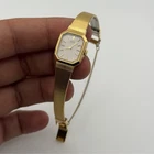 Vintage Seiko Quartz Women’s Gold Tone Octagon Case Silver Dial Analog Bracelet