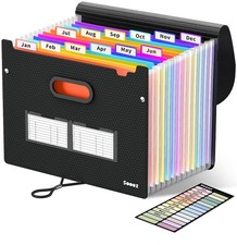Accordion File Organizer, 13-Pocket Expanding File Folder Letter Size Deeper 1