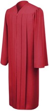 Matte Red High School/Bachelor Graduation Gown
