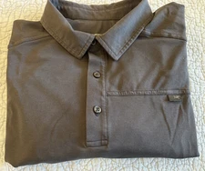 Arc'teryx Shirt Mens Medium Captive Polo Hiking Golf Performance Stretch Black