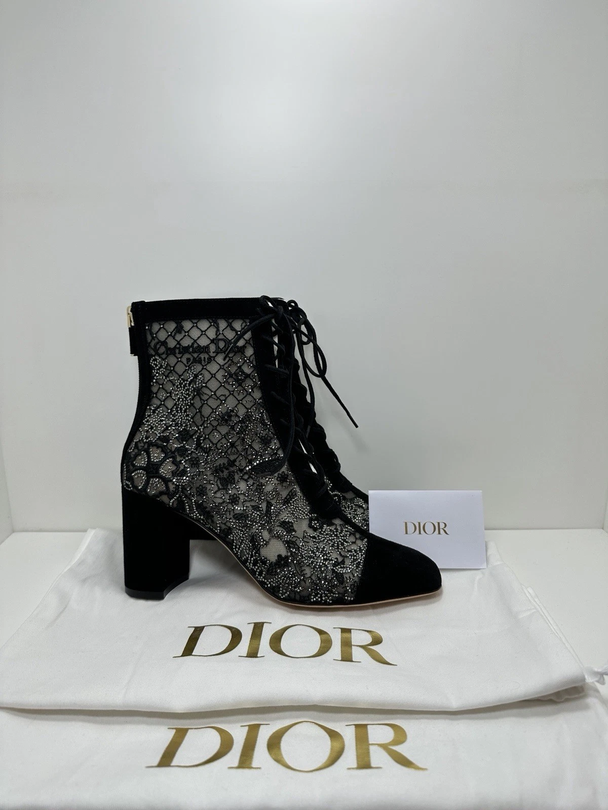 Dior — Christian Dior Naughtily-D Heeled Ankle Boot Swarovski