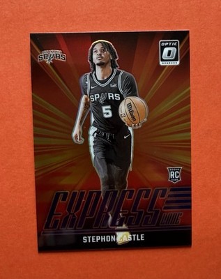 Stephon Castle #1 2024-25 Panini Optic Express Lane Purple Rookie Rc Spurs