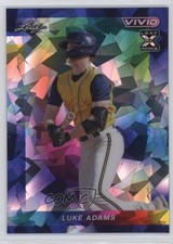 2023 Leaf Vivid Navy Blue Crystals 2/7 Luke Adams #82 p8s