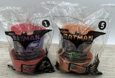 2 Mcdonalds Batman Movie Cups 1 Batman/Batgirl 5 Batgirl/Joker 2017 Sealed