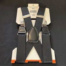 Dockers Adjustable Suspenders Men's Adult Size S-XL Black Stretch New