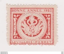 Vignette militaire delandre - Bonne année 1920 - Levallois Perret