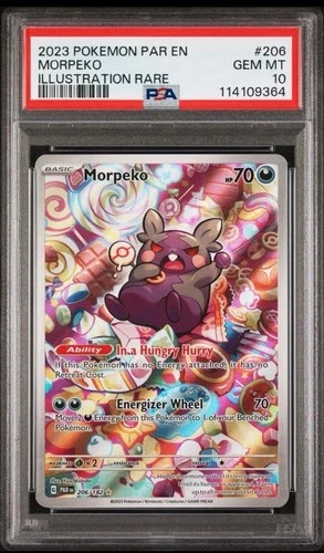 Pokémon TCG Morpeko Paradox Rift 206/182 Illustration Rare PSA 10