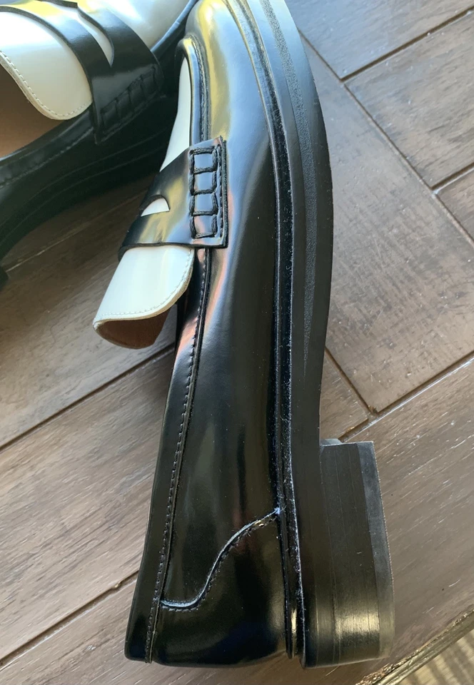 Mocasín Madewell The Vernon en cuero negro y marfil NM083 talla 7,5 Foto 4 de 4