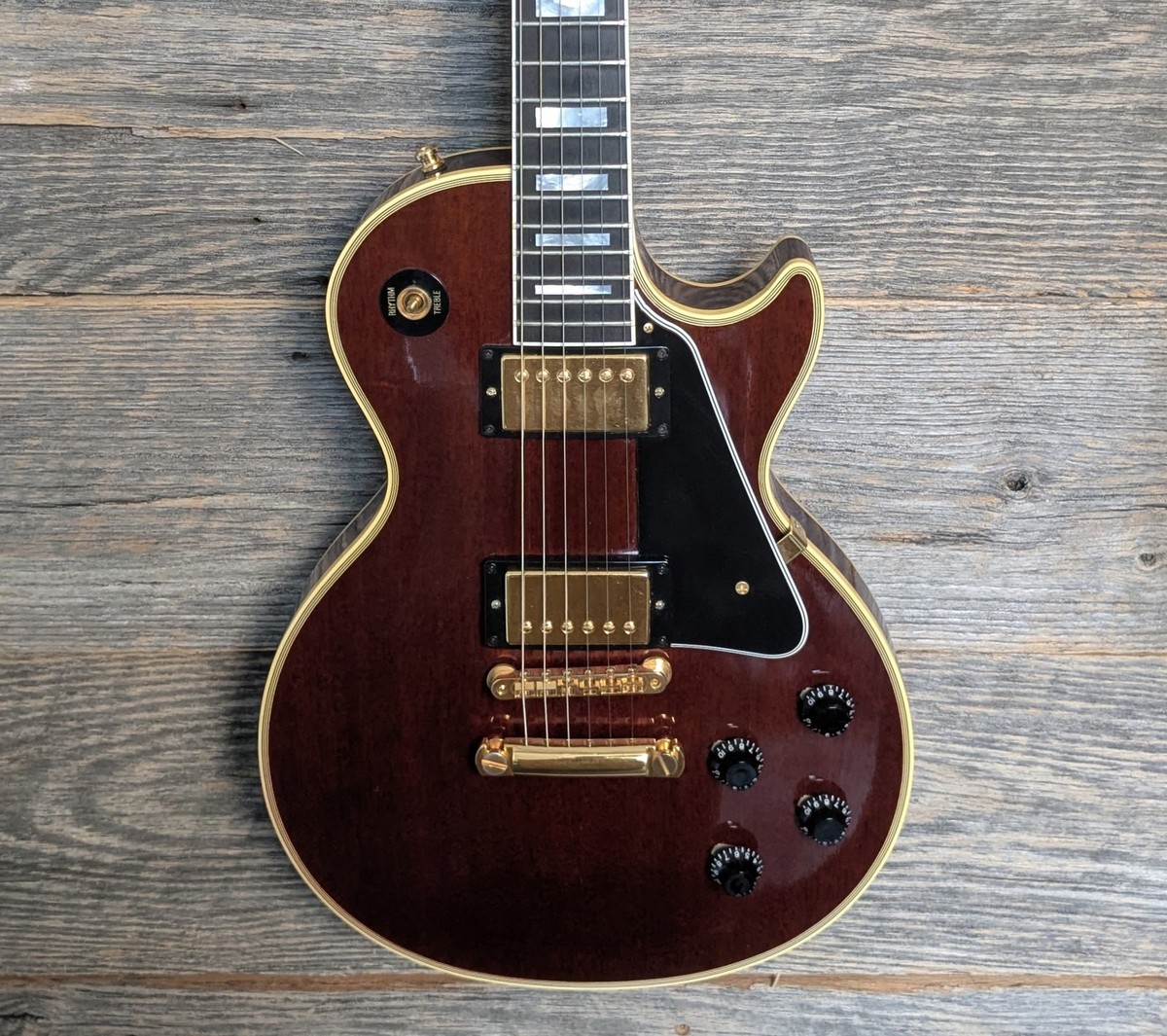 ギター Gibson CS Historic 1957 Les Paul Custom Used Gibson Custom Shop Art Historic '57 Les Paul Custom - Wine