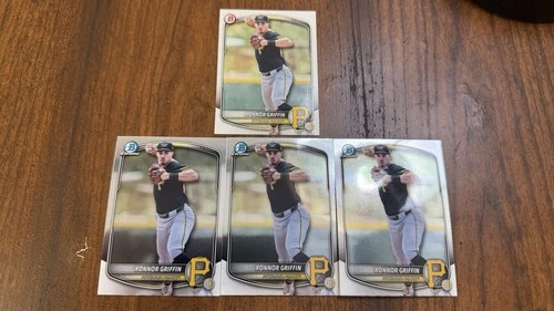 Konnor Griffin 2025 Bowman Draft Chrome #BDC-102 3 Cards & 1 Base BD-102 Pirates