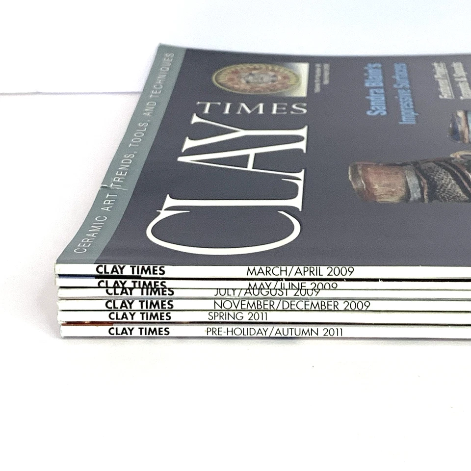 Sandra Blain Clay Times Mix Lot of 6 Magazines 2009 2011 Clay Art - Image 2 of 4