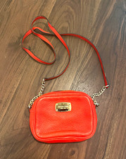 Michael Kors Orange Pebbled Small Crossbody B...