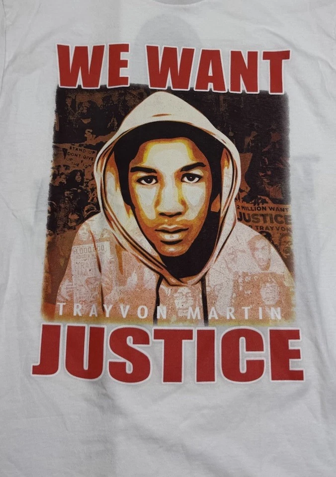 Camisa I Am Trayvon Martin We Want Justice para hombre talla mediana *impresión a doble cara* Foto 3 de 4