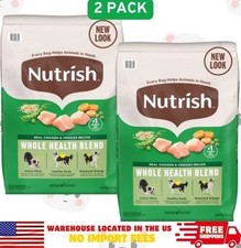 Rachael Ray Nutrish Real Chicken  Veggies Recipe Dry Dog Food, 40lb bag, 2 pack
