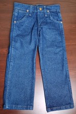 Boys Cowboy Wranglers Size 4 Adjustable Waist Blue Denim Jeans