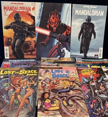 Space Star Wars Comic Lot: Mandalorian #1 + Variant, Lost In Space #1 & More