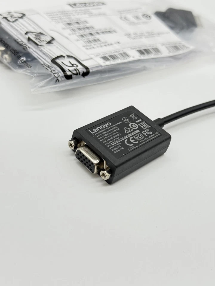 LENOVO HDMI zu VGA Adapter Kabel Stecker Monitor Adapter Buchse - Bild 3 von 4