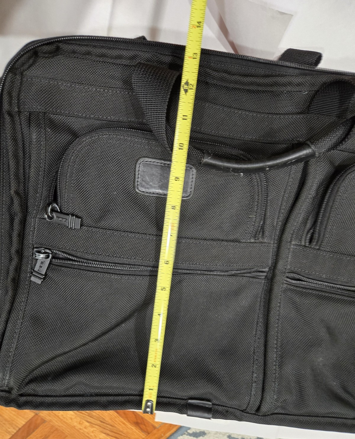 TUMI Alpha Expandable Briefcase  Organizer Laptop Bag Nylon Black 262403