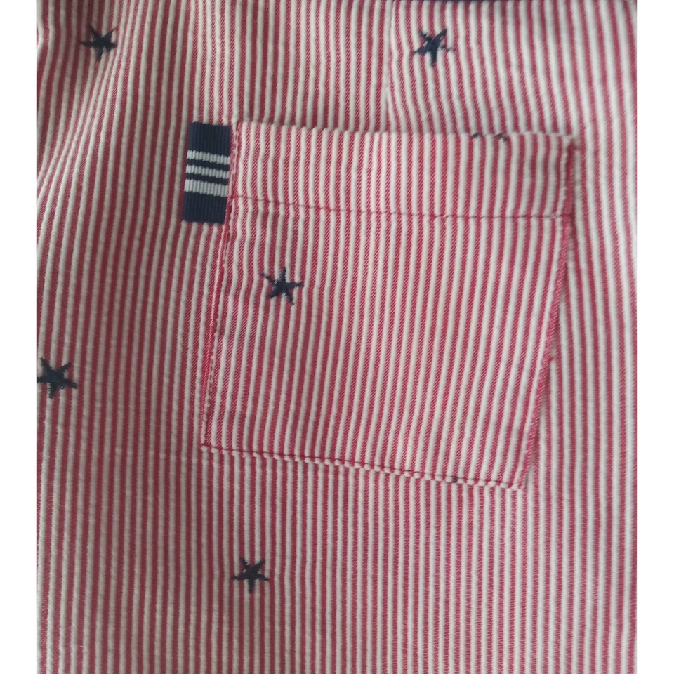 Sag Harbor Siz 10P Striped Wrap Skirt/Skort Navy Star Print & Trim Casual Cute — 第 3/4 张图片