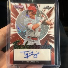 2024 Leaf Vivid Technicolor Tyson Lewis #T-TL1 rosso 1/1