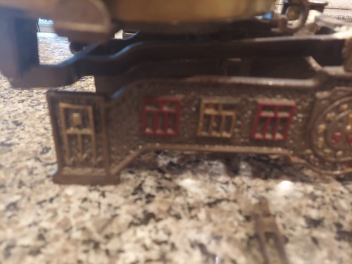 Antique 5 KG Cast Iron Balance Scale w Brass Trays READ*** VINTAGE - Picture 6 of 12