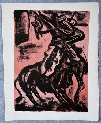 Daragnes Original Stone Lithograph  · La Dernière Nuit, Last Night. Andre Clot