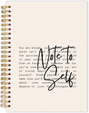 Qabliqo Note to Self Inspirational Spiral Notebooks, Motivational Quote Journals