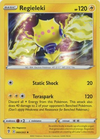 REGIELEKI 060/203 EVOLVING SKIES POKEMON (HOLO RARE, NM)