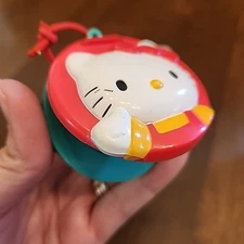 Sanrio 1996 Hello Kitty Castanet Red And Green Vintage Noise Maker