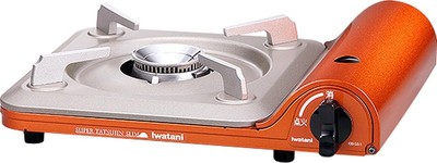 IWATANI CB-SS-1 Kassetten-Gaskocher schlank tragbar Brenner Kupfer Orange Her...