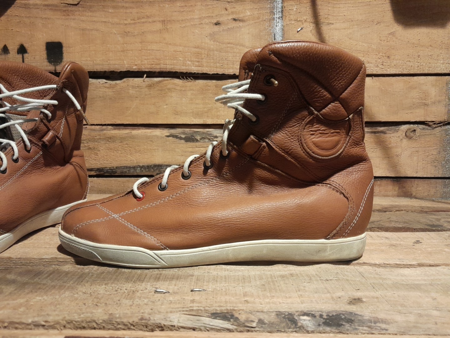 Brown TCX X-RAP WP Urban Trend Boots Men Size 10 / 44 Waterproof Motorcycle Used