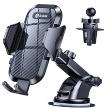 Car Phone Holder, 2025 Military-Grade 85lbs Strongest Suction Phone Black