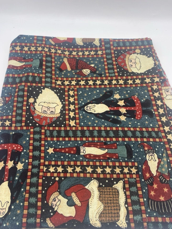 Mumms the Word Debbie Mumm Fabric Old Fashioned Santa Christmas 1.2 Yards - Image 2 of 4
