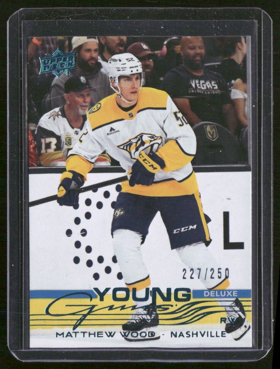 2025-26 Upper Deck Series 1 - Young Guns Matthew Wood #228 RC Deluxe #/250