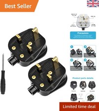13 AMP Fused UK Plugs with 3 Pin Mains for Safe Electrical Connections