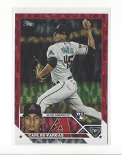 2023 Topps Update Red Foilboard #US67 Carlos Vargas Rookie Diamondbacks /199 