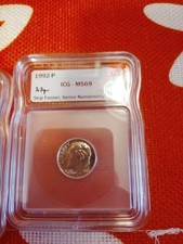 1992 P & 1995P Philadelphia MINT Roosevelt Dime 10c Coin ICG Graded MS-69