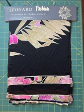 VTG Leonard Paris Partial Sample Book “Hibiscus” Original 1960s–70s Silk Archive