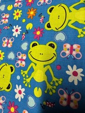 Cutest Little Frog rare 1 Yard retired Fabric 100 Cotton Free Shipping GT1