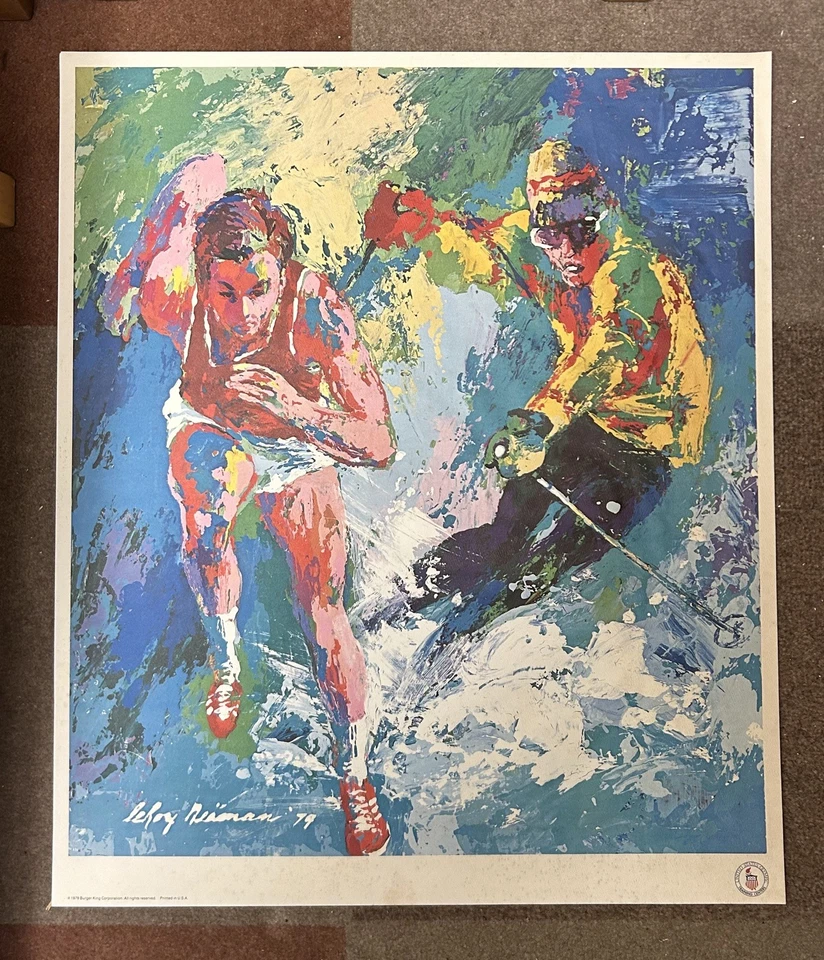 Carteles olímpicos Burger King 1976 de LeRoy Neiman 5 carteles excelente estado Foto 2 de 4
