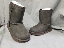 UGG Australia Girls T Classic II Boots Suede Pull-On Black Size 10 NEW IN BOX 
