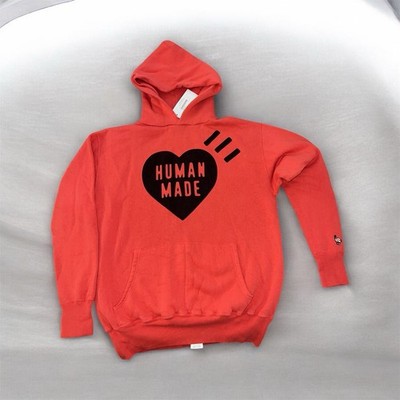 NEW Human Made Heart Logo Hoodie Red L FW21 HM21CS002RD NIGO Japan AUTHENTIC