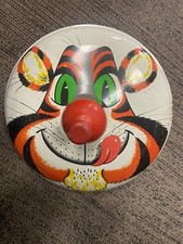 Vintage 1950  s J. CHEIN  CO. Tiger Tin Toy Spinning Top