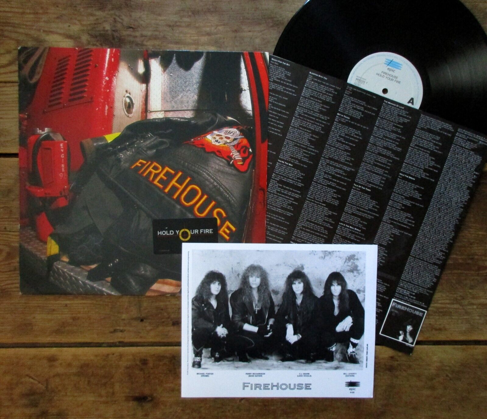 FIREHOUSE - Hold Your Fire (1992) Vinyl, LP Epic 469220 - Hard Rock - EX