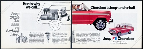 1975 Jeep Cherokee Chief red SUV photo vintage print ad