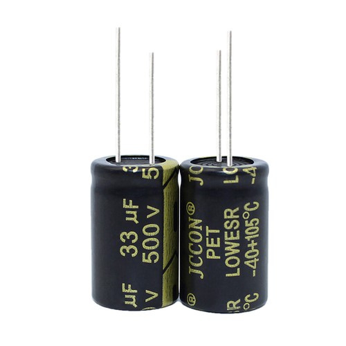 Condensador electrolítico radial de aluminio negro 35V-500V 6,8uF a 10000uF 105°C - Imagen 3 de 5