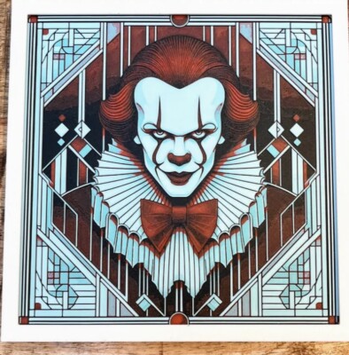 Pennywise Art Deco 3D Printed Picture  IT  Themed- Stephen King